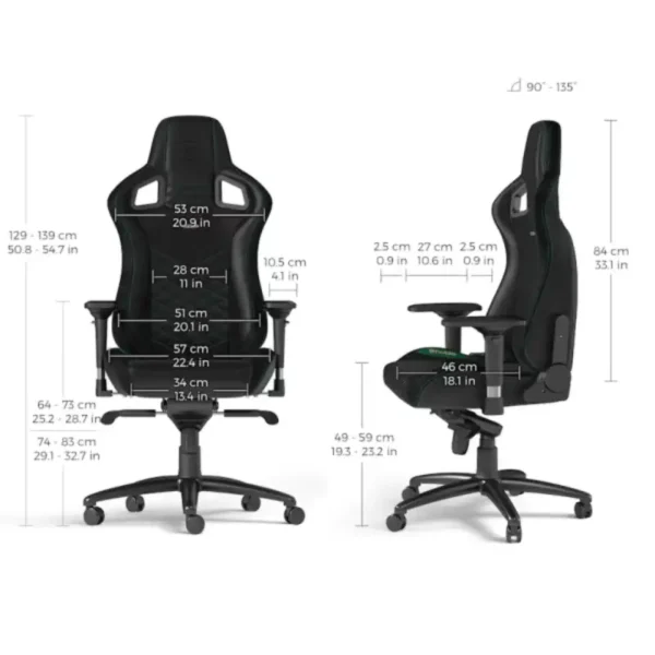 Noblechairs EPIC Real Leather Black prix maroc