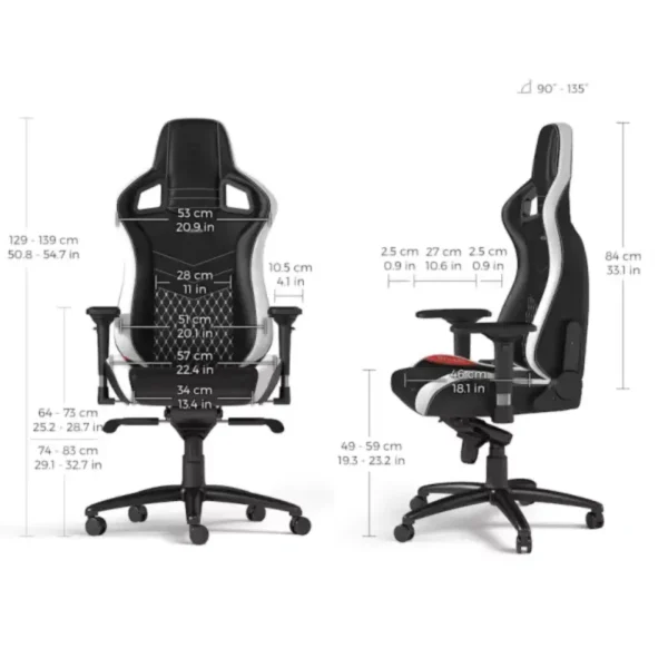 Noblechairs EPIC Real Leather Black/Red/White prix maroc