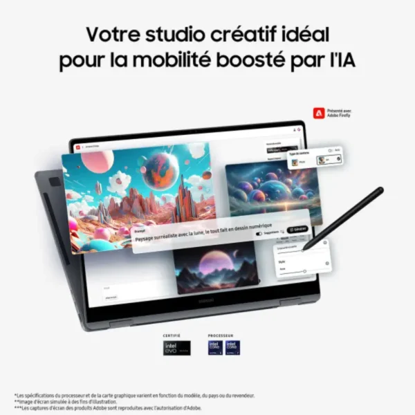 Samsung Galaxy Book4 Pro 360 16" (NP960QGK-KG2FR) Ultra 7 155H/16 Go DDR5/512 Go/Intel Arc Graphics/16" AMOLED (SANS EMBALLAGE) prix maroc