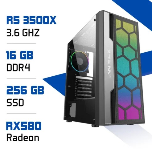 PC Gamer Ryzen 5 Maroc avec RX 580, 16Go RAM et SSD 256Go