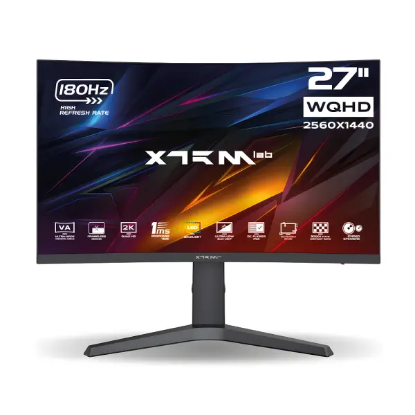 XTRMLAB X27G18VCQ 27" – Écran Gamer 2K 180Hz Incurvé