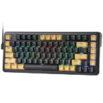Redragon K649 78% Wired (Black/Yellow) – Le clavier mécanique compact et performant disponible au Maroc