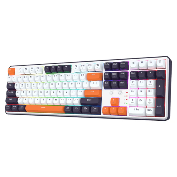 Redragon K689 Wired Mechanical Keyboard (Black Tangerine) – Performance et Style au Maroc