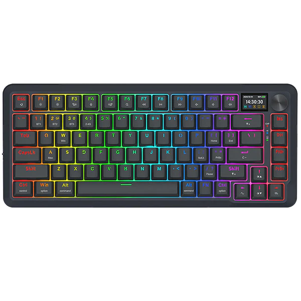 Redragon K708 Pro LCD Wireless (Black) – Clavier mécanique sans fil au Maroc