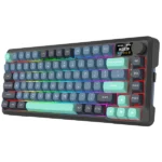 Redragon K724 Pro LCD Wireless (Dark Jade) – Clavier mécanique sans fil haut de gamme au Maroc