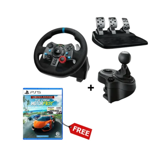 Bundle Logitech G29 + Shifter + The Crew Motorfest (PS5) – Simulation de Conduite Ultime au Maroc