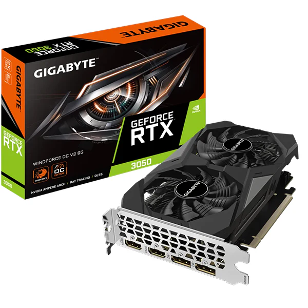 GIGABYTE GeForce RTX 3050 WINDFORCE OC V2 6G Maroc – Performance et refroidissement optimisé