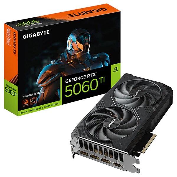 Gigabyte GeForce RTX 5060 Ti WINDFORCE OC 8G – Puissance OC et refroidissement optimisé