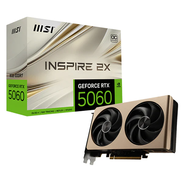 MSI GeForce RTX 5060 8G INSPIRE 2X OC : L’innovation graphique au service des gamers ambitieux