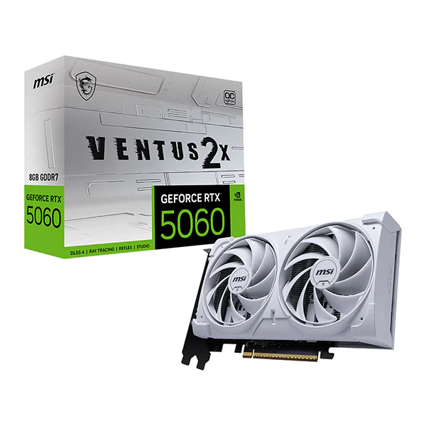 MSI GeForce RTX 5060 8G VENTUS 2X OC Blanc : Puissance et Élégance réunies
