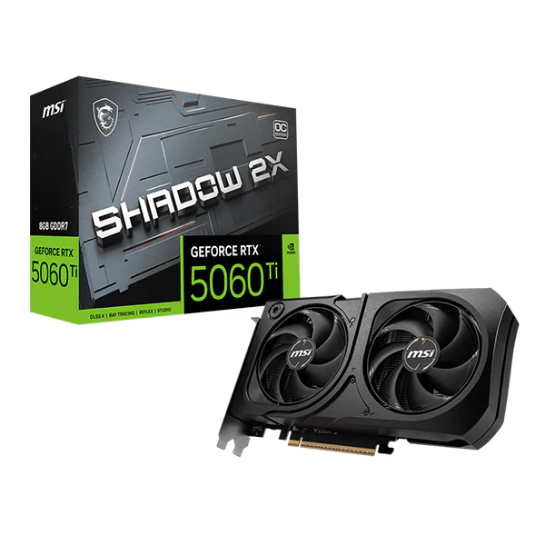 MSI GeForce RTX 5060 Ti 8G SHADOW 2X OC PLUS BULK – La puissance graphique à l’état pur pour gamers et créateurs au Maroc