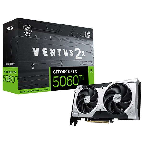 MSI GeForce RTX 5060 Ti 8G VENTUS 2X OC PLUS - Un concentré d’efficacité pour le gaming nouvelle génération